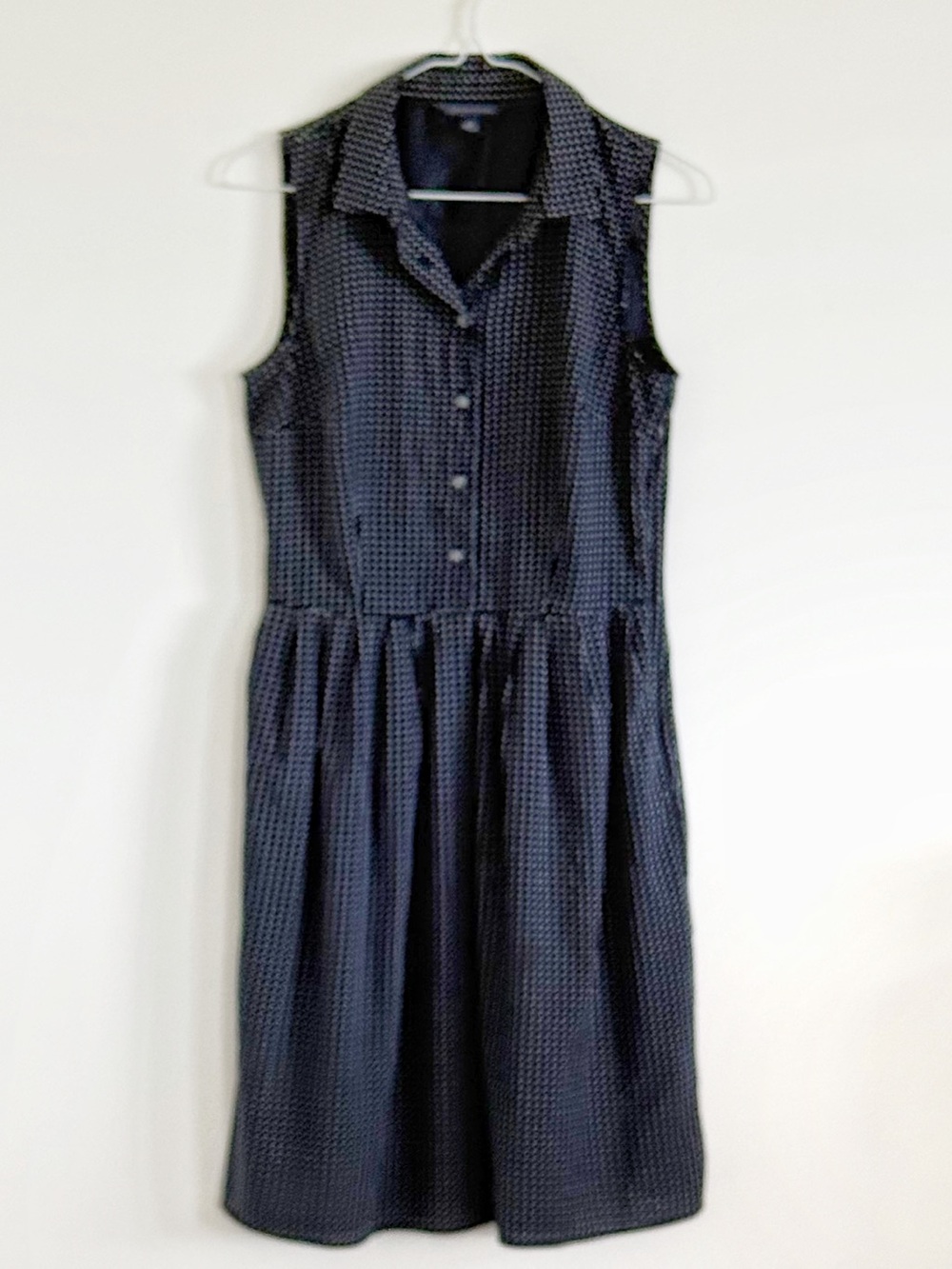 Silk Tommy Hilfiger Navy Sleeveless Minimalist Day Dress